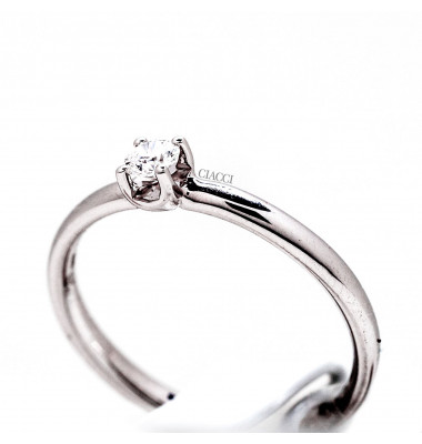 Anello Crivelli Solitario Oro Bianco 18kt Brillante 92682427-AE570