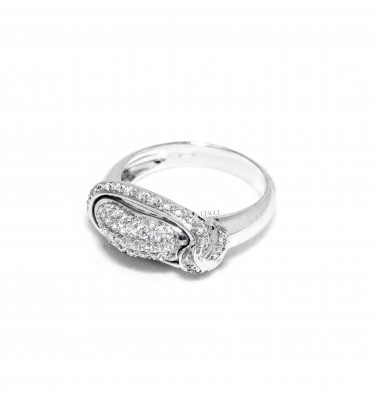 OP091-AA980 Anello Oro Bianco Brillanti