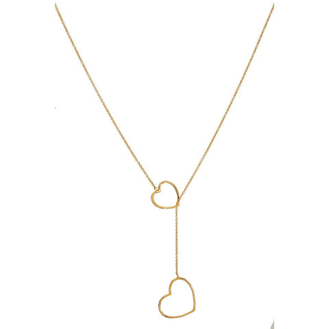 Collana Marco Gerbella Doppio Cuore Oro Giallo CF-CL-110-XG