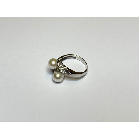 Anello Miluna con Perle oro bianco