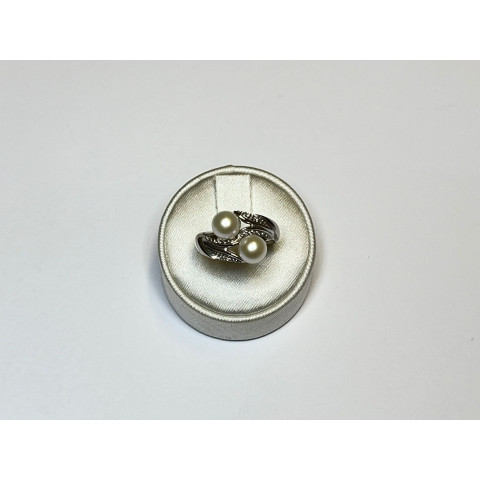 Anello Miluna con Perle oro bianco