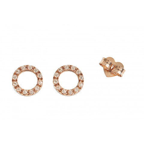 Orecchini  Marco Gerbella Bolla Con Diamanti Oro Rosa 18 kt BO-OT-11-1R
