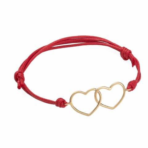 Bracciale Marco Gerbella Cordino Cuori Intrecciati Oro Giallo