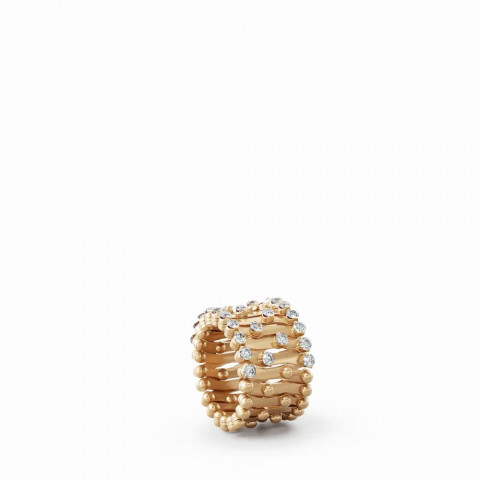 BREVETTO Bracciale "Half" Multisize in Oro Rosa con Diamanti