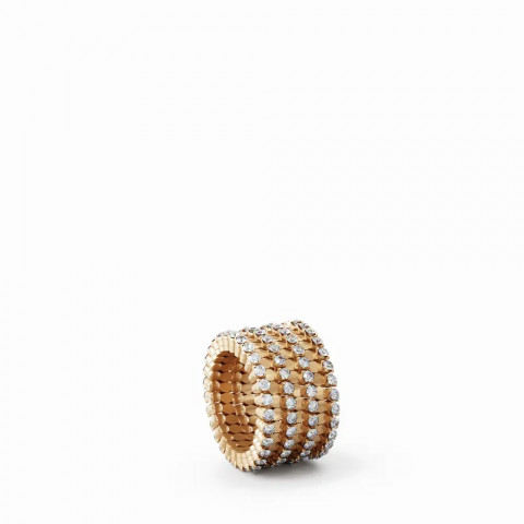 BREVETTO Bracciale "Full" Multisize in Oro Rosa con Diamanti