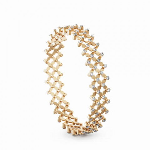 BREVETTO Bracciale "Full" Multisize in Oro Rosa con Diamanti