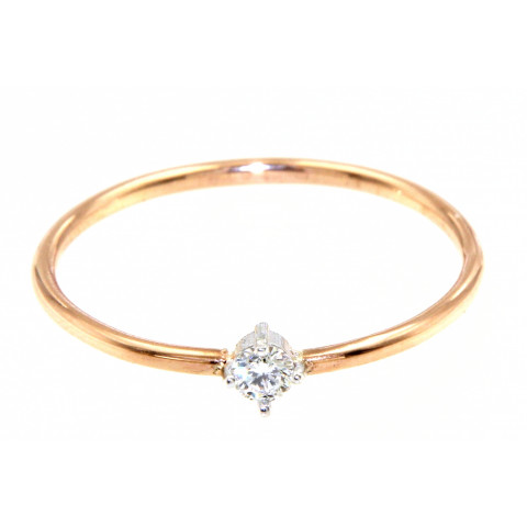 Anello Marco Gerbella Punto Luce di Diamante Oro Rosa18 kt CA-SCL1-1-XR