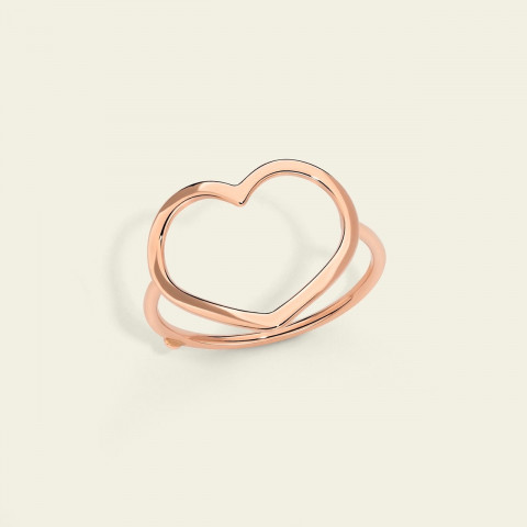 Anello Marco Gerbella Cuore Grande Oro Rosa