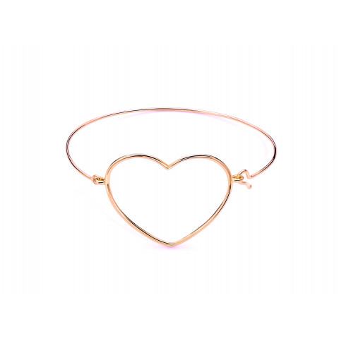 Bracciale Rigido Marco Gerbella Cuore Grande Oro Rosa 18kt CF-BR-25-XR