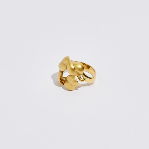 Anello oro giallo 18Kt foglie