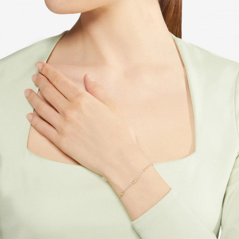 Bracciale Rosario in argento e oro giallo