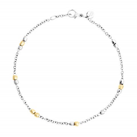 Bracciale Rosario in argento e oro giallo
