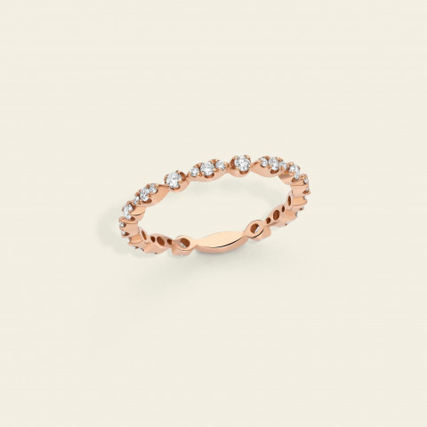 Anello Marco Gerbella Eternelle Oro Rosa e Diamanti ETER-31-1R