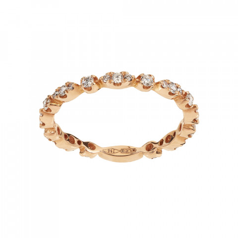 Anello Marco Gerbella Eternelle Oro Rosa e Diamanti ETER-31-1R