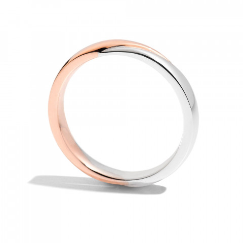 Fede Recarlo Intreccio Bicolore Oro Bianco e Rosa
