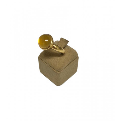 Anello Gioielliamo Sfere Oro Rosa Quarzo citrino