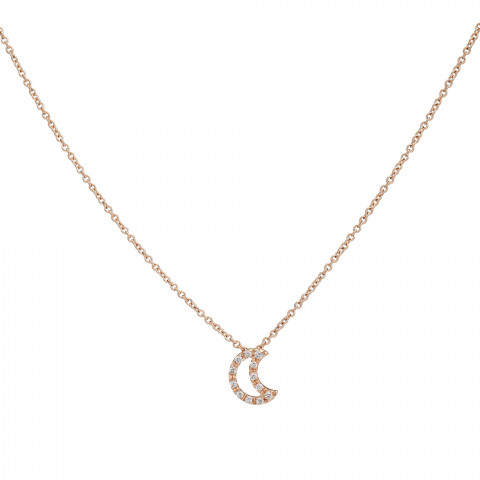 Collana Marco Gerbella Luna in Oro Rosa e Diamanti LU-CL-11-1R