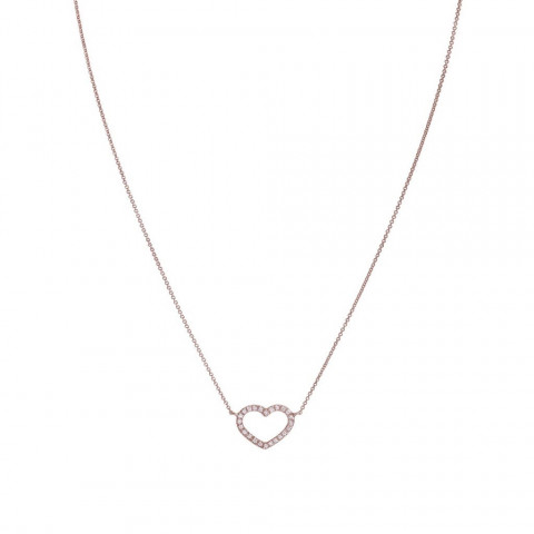 Collana Marco Gerbella Cuore Oro Rosa e Diamanti PF-CL-10-DR