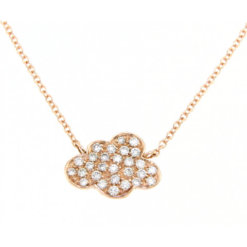 Collana Marco Gerbella Nuvola Oro Rosa con Diamanti NV-CL-11-1R