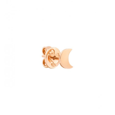 orecchino mini luna oro rosa