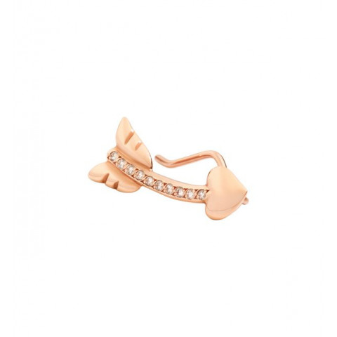Orecchino Dodo Freccia Oro Rosa 9kt Brillanti 