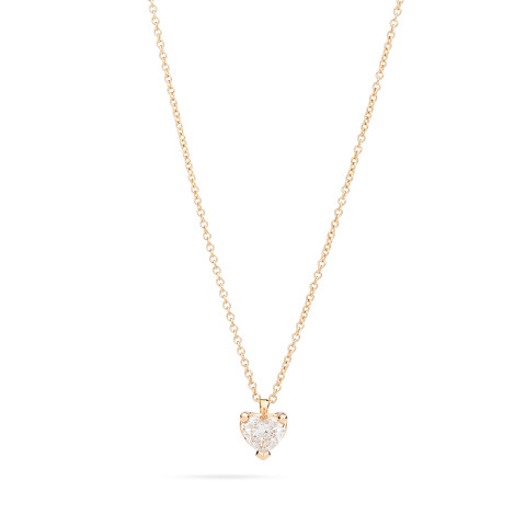 Recarlo Anniversary Love Collana Oro Giallo e Diamante taglio Cuore