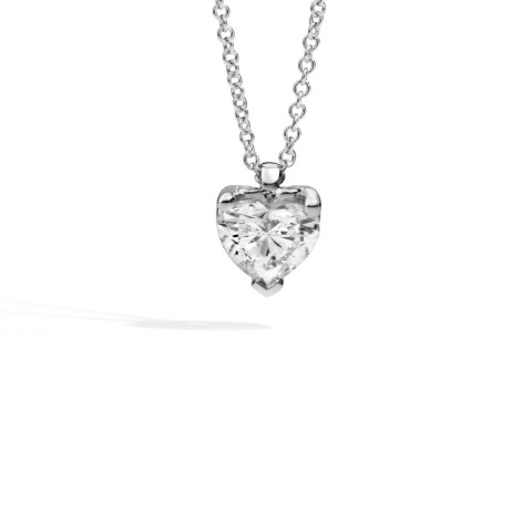 Recarlo Anniversary Love Collana Oro Bianco e Diamante taglio Cuore