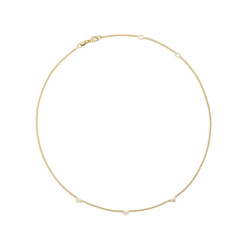 Recarlo Anniversary Glam Collana Oro Giallo e Diamanti taglio Cuore