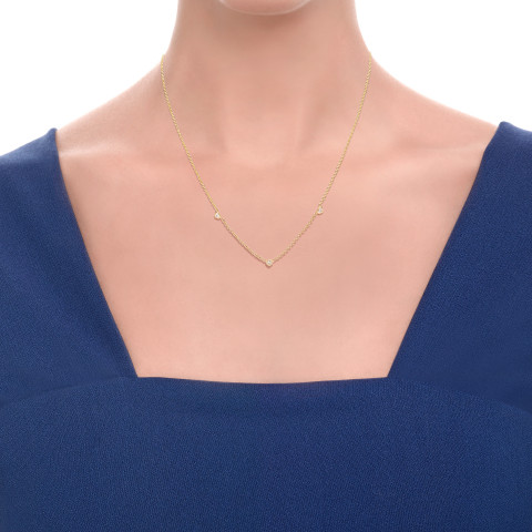 Recarlo Anniversary Glam Collana Oro Giallo e Diamanti taglio Cuore