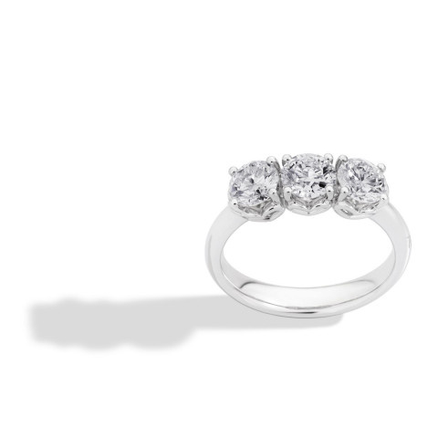 Recarlo Anniversary Anello Trilogy in Oro Bianco e Brillante