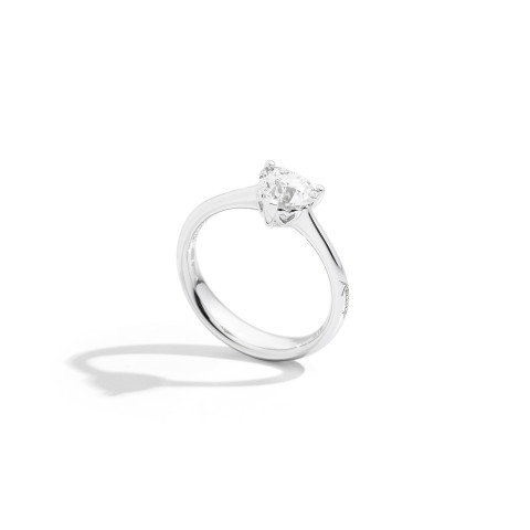Recarlo Anniversary Love Anello  Oro Bianco e Diamante Taglio Cuore 