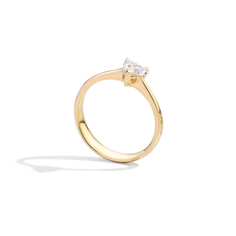 Recarlo Anniversary Love Anello Oro Giallo e Diamante Taglio Cuore
