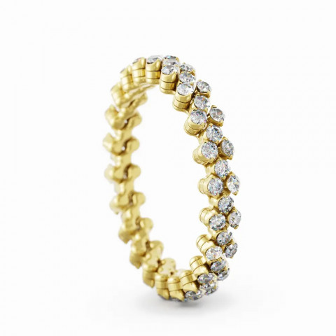 BREVETTO Anello Multisize in Oro Giallo con Diamanti