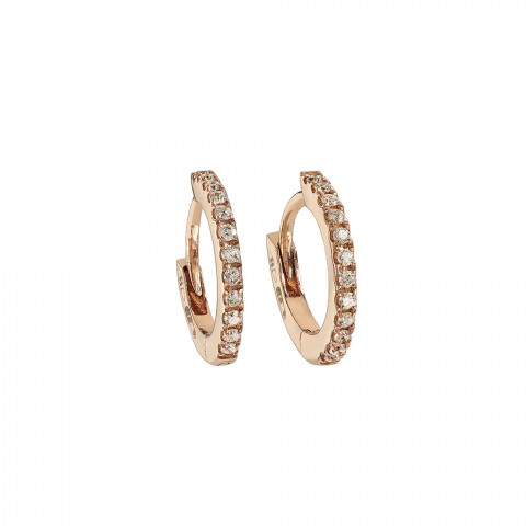 Orecchini Marco Gerbella Cerchietti Oro Rosa 18 kt e Brillanti SA-OA-51-XR