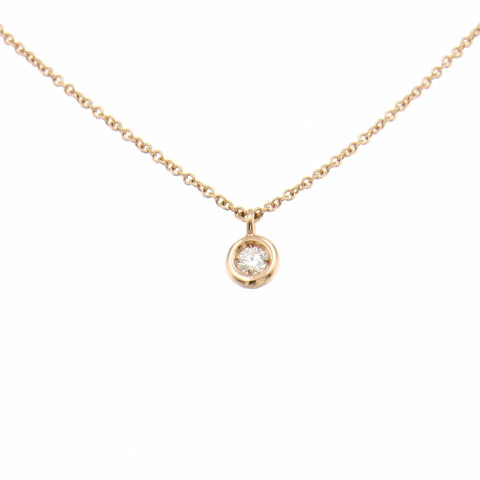 Collana Marco Gerbella Punto Luce con Diamante Oro Rosa 18kt TF-CL-31-1R