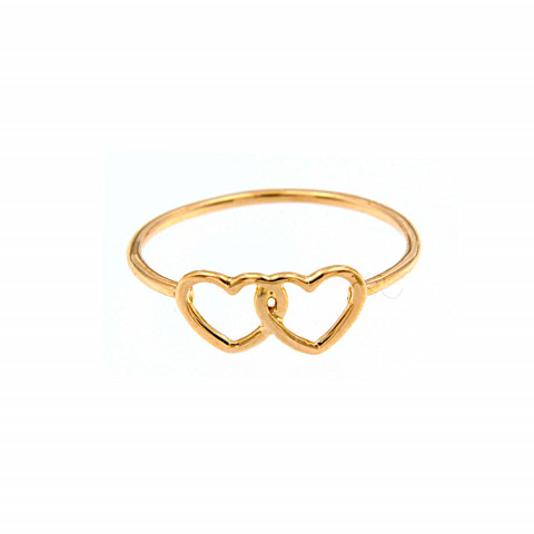 Anello Marco Gerbella Cuori Intrecciati Oro Giallo